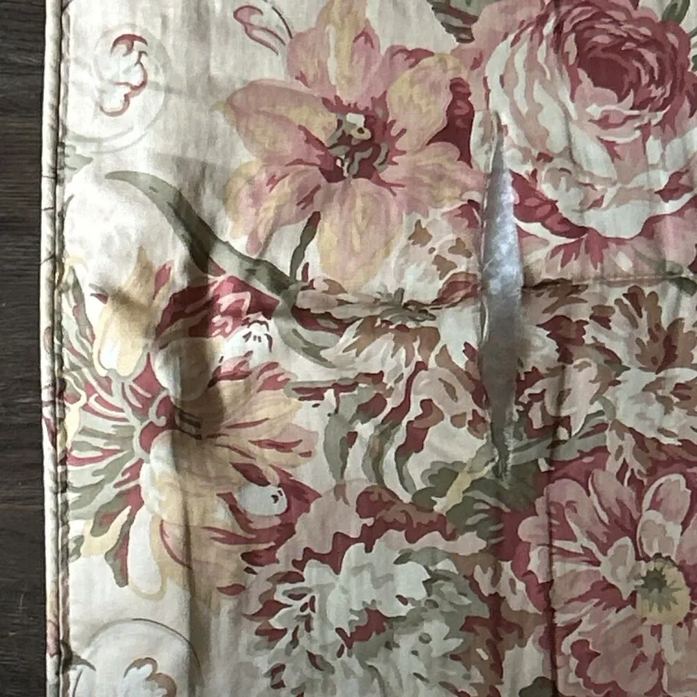 Vintage Ralph Lauren Genevieve Bedspread Queen 92x102 Corner Wear See Pictures